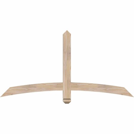 Ekena Millwork Bellingham Smooth Timber Gable Bracket, Douglas Fir, 60"W x 30"H x 3 1/2"D x 3 1/2"F, 12/12 Pitch GBW060X30X0404BEL00SDF